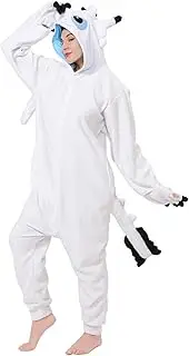 [dressfan] Animal Dragon Onesie Costume Halloween Cosplay Costume Christmas Pajamas for Unisex Adults Teens Black&White