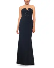 Aqua Crystal Bow Gown - Exclusive 0