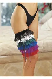 Sexy Satin Wedding Lace Leg Garter Ribbon Bow Streamers Lingerie Adult Women