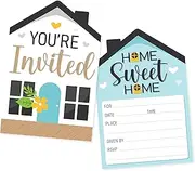 Halodete Home Sweet Home Invitation Cards, Housewarming Party Invitation Cards Supplies, Fill-in Invitations Card, New Home Greeting Cards, Welcome Home Party Decorations, 30 Cards and 30 Envelopes