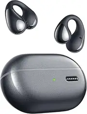 [SoundPEATS] PearlClip Pro Ear Clip Earbuds, Open-Ear Wireless Earphones Bluetooth 5.4 with Mic, IPX5 Waterproof, Clip On Headphones 24 Hours Playtime, APP Control for Running/Cycling/Fitness (Black)