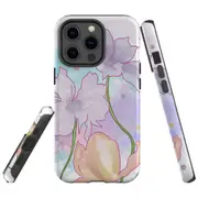 For Apple iPhone 13 Pro Max Case, Armour Back Cover, Watercolour Floral