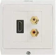 Aexit Audio (Distribution electrical) Video 2 RCA and 1 HDMI Wall (83ry632qf649) Plate Connector