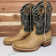 New - J.B. Dillon Men's Square Toe Color Nevada Tan Western Cowboy Boots sz 7.5