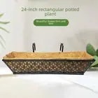 Balcony Flower Pot Stand Patio Railing Planter Shelf for Outdoor Garden