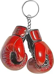 [Generic] Boxing Glove Key Chain - Red Gloves Pendants | 2D Boxing Gloves Key Chain | Acrylic Boxing Gloves Charm | Punching Mitten Pendant | Creative Acrylic Bag Charm, Portable Boxer key ring For Women Men