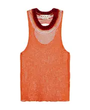 Orange wool-cashmere top with cutout IT44,IT48,IT46 Red