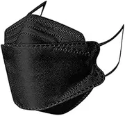 [10/50/100Pack] Adult KF_94 Face_Mẵsk, 4 Ply Filtеr 3D Fish Type Non-Woven Disposable Cloth Comfortable Breathable Face_Mask for Protection - In Stock, Fast Delivery (10PCS, Black)