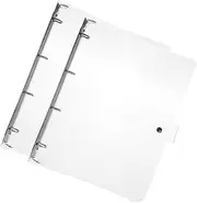BCOATH 2Pcs Transparent Binders Snap Button Covers for Notebooks Note Pad Shells Cute Office Supplies for School Office Use Lightweight Design