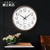 在飛比找樂天市場購物網優惠-日本進口掛鐘精工電波機芯日式鐘錶客廳掛錶實木簡約時尚輕奢靜音