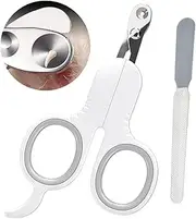 MYGLOAR Pack of 2 Nail Clippers, Cat Scissors, Great for Beginners, Excellent Claw Scissors, Great for Hands, Cat Nail Clippers are Very Easy and Safe to Use (White)