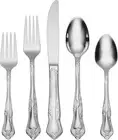 Oneida Azalea 45-Piece Flatware Set, Service for 8 (B333045A), Silver