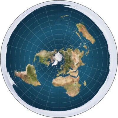 Flat Earth Map Circle Vinyl Sticker window conspiracy cosmography laptop theory
