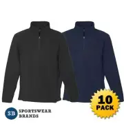 10 x Men Pullover Jumper 1/2 Zip Uniform Size S M L XL 2XL 3XL 5XL Tradie F10510