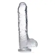 Jock C-thru Dildo With Balls - 9 Inch