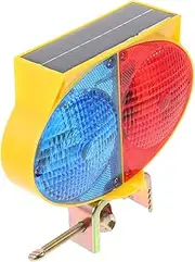 ULTECHNOVO Solar Traffic LED Flashing Light Roadside for Nighttime Visibility for Road Construction Safety