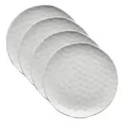 4x Ecology Speckle Milk 27cm Stoneware Dinner Plate Dish Round Tableware White