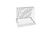 TRENTON CHROME PLATED CUTTING BOARD RACK - 10 SLOTS
