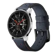 Leather Watch Band Wristband Strap For Samsung Galaxy 46Mm Sm R800 Midnight Blue Watch Bands