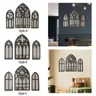 3Pcs Gothic Wall Mirrors Baroque Style for Living Room Bedroom Bathroom