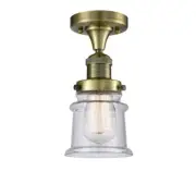 Innovations SM Canton-1CH 6" LED Semi, Brass/Seed Bell - 517-1CH-AB-G184S-LED