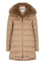 Herno Quilted Silk-blend Coat - Camel - 8 8