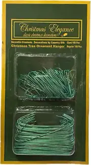200 Green Christmas Holiday Ornament Hooks Hang Sturdy Metal for All the Holiday