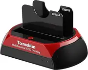 Hard Drive Docking Station, Tccmebius TCC-S868-US USB 3.0 to 2.5 3.5 Inch SATA IDE Dual Slots External HDD Enclosure, for 2.5" 3.5" IDE SATA I/II/III HDD SSD