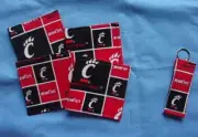New COASTERS set of 4 and/or KEYCHAIN KEY RING University Of Cincinnati Bearcats