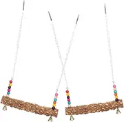 ibasenice Parrot Swing Toy 2pcs Chicken Swing Toys Bird Perch Stand for Hens Pet Birds