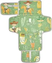 Reusable Changing pad Portable with Tissue Pocket Portable Changing pad for Baby with Built-in Pillow
