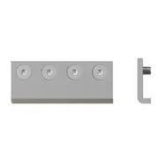 Rolltrak Satin Nickel Barn Door Track Joiner