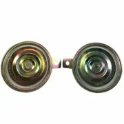 2 Pcs Car Waterproof 130Db Golden Grille Compact Super Tone Holzer Electric Horn