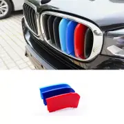 3pcs Car Front Grill Strip Cover Trim ABS Sequins For BMW X5 F15 14-16 X6 F16