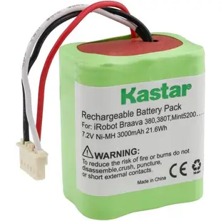 Kastar 3000mAh 電池1顆 適 iRobot Braava 380t Mint 5200 掃地機器人