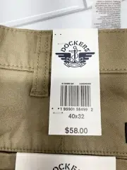 Dockers Men’s Chino Straight Fit Pants Stretch Tan 40x32 NWT