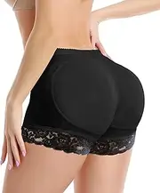 [Generic] Womens Butt Lifting Panties Padded Underwear with Removable Pads Butt Enhancer Lace Shapewear Boyshorts