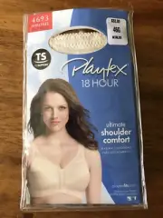 New Nwt Playtex 177636 Comfort Full Coverage T-Shirt Bra Natural Beige Size 46G