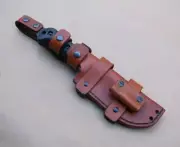 KA BAR BECKER BK-2 CUSTOM LEATHER SHEATH (SHEATH ONLY) READ DESCRIPTION!!!