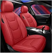 Leather Car Seat Covers Compatible for Nissan Note Almera X-Trail Leaf Teana Tiida Altima Juke Qashqai Seat Cushion Cover Auto Accessories(Black Brown)