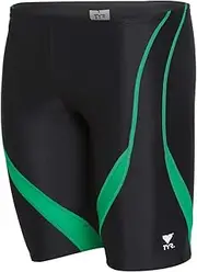 [TYR] Sport SALI1Y Boys Alliance Splice Nylon Jammer Swimsuit,Blk/Green,22
