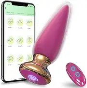 App & Remote Control Butt Vibrator Prostate Massager, 9 Classic Vibrating Modes G-Spot Vibrator Rechargeable APP Control Plug Vibrator Adult Sex Toys for Men & Couple