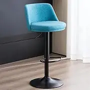 Kitchen Island Stool Grey, Bar Stools PU Leather Counter Height Barstools with Back, Height Adjustable Swivel Bar Chairs, Modern Armless Breakfast Bar Stools with Footrest (Color : /Blue a) to Pursue