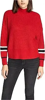 [SANCTUARY] Womens Speedway Knit Striped Pullover Sweater Red L
