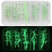 40pcs/Box High Carbon Steel Fishing Hook Barbed Treble Lure Jig Sharpened Hooks