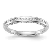 14k White Gold Diamond Wedding Band