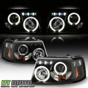 Blk 2001-2011 Ford Ranger LED Halo Projector Headlights w/Built In Corner Lamps (for: Ford)