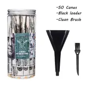 HORNET 50Cones King Size Dollar Bill Pre-Rolled Cones With Loader Small Brush