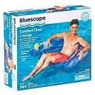 Bluescape Inflatable Comfort Chair Hammock Lounge Pool Float Cup Holder Blue