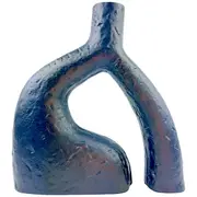 Handmade Abstract Black Aluminium Vase Unique Artistic Decor for Home and Special Occasions NEW